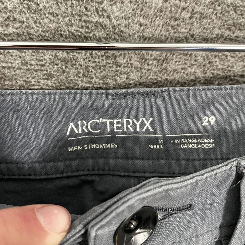 Arc'teryx Levon Pants Mens 29x30 Gray Slim Fit Stretch‎ Chino Travel Casual